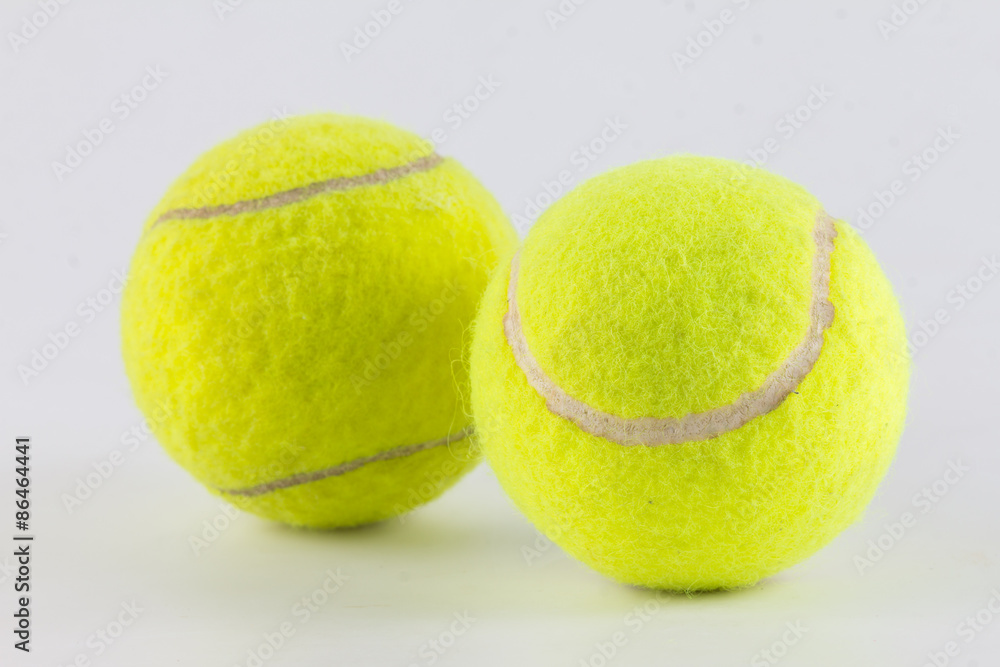 tennis balls isolated on white background