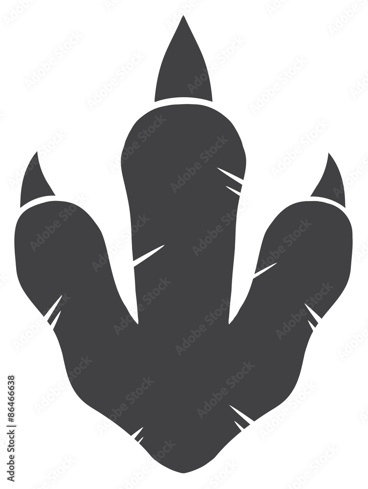 Dinosaur Footprint Cartoon Character Stock Vector | Adobe Stock