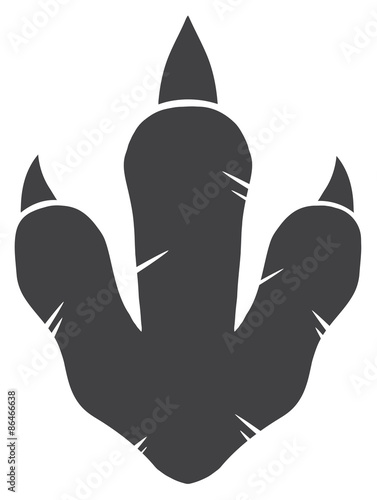 Dinosaur Footprint Cartoon Character