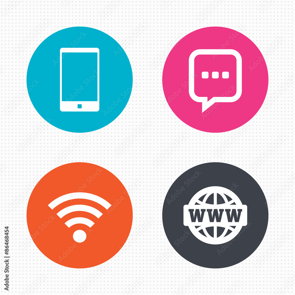 Communication icons. Smartphone and chat bubble. Communication icons. Smartphone and chat bubble.