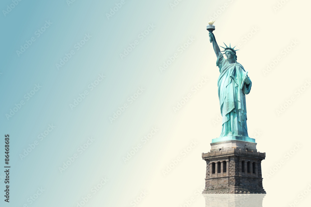 Statue of Liberty light colored background