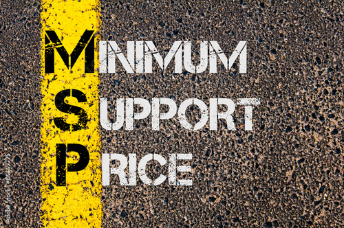 Obraz na płótnie Business Acronym MSP as Minimum Support Price