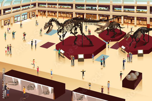 Scene Inside a  Natural History Museum