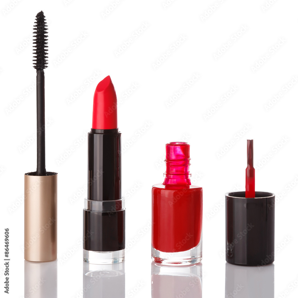 Mascara, nail polish and lipstick Mascara, nail polish and lipstick