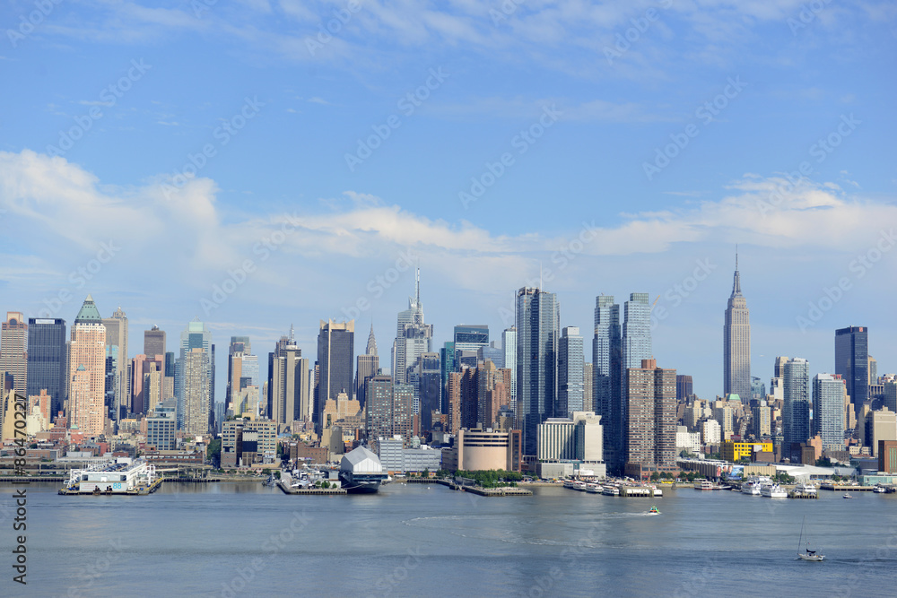 Manhattan skyline with Hudson River, New York City