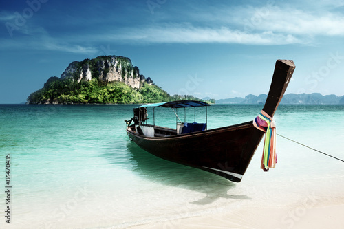 long boat and poda island, Thailand