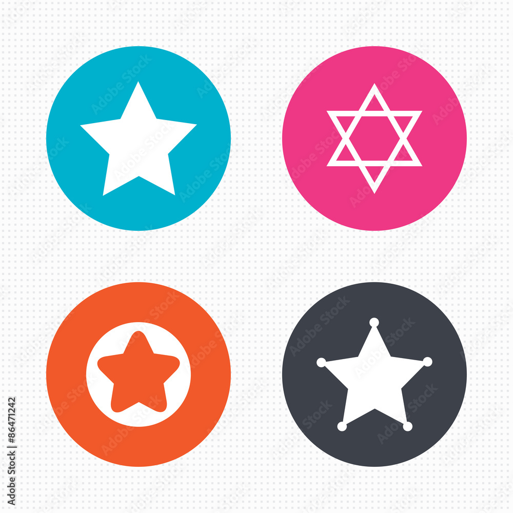 Star of David icons. Symbol of Israel. Star of David icons. Symbol of Israel.