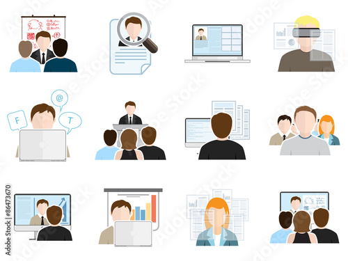 Business Flat Icons Set