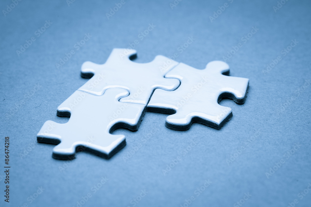Obraz premium Business success team in jigsaw