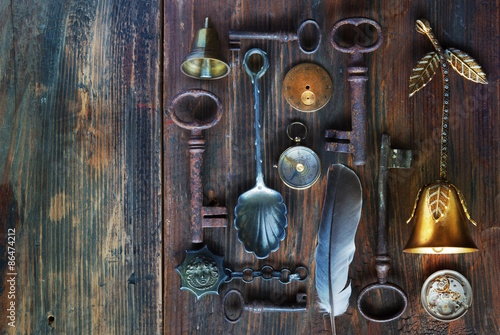 Vintage objects background