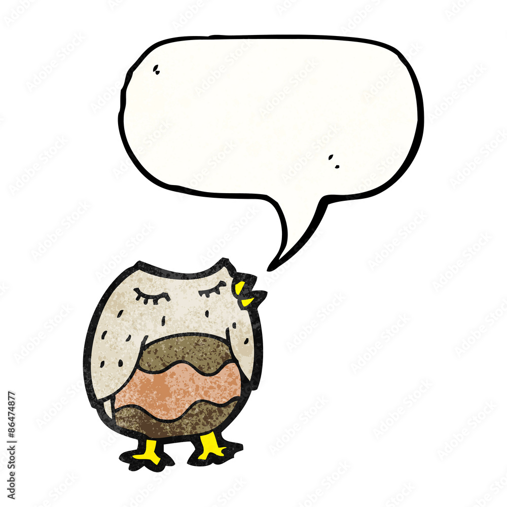 cartoon owl with speech bubble cartoon owl with speech bubble