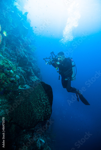 underwater photography photographer diver scuba diving bunaken indonesia reef ocean © fenkieandreas