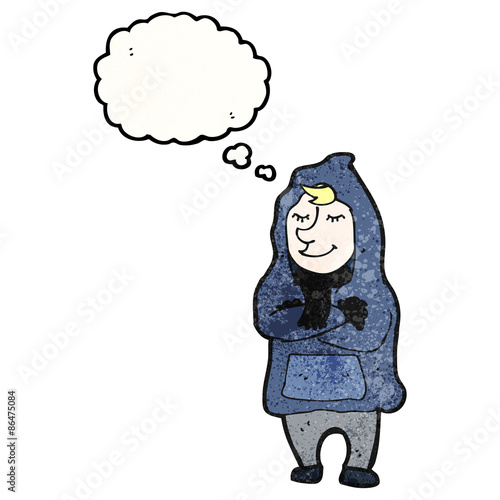 Wallpaper Mural cartoon man in winter clothes Torontodigital.ca