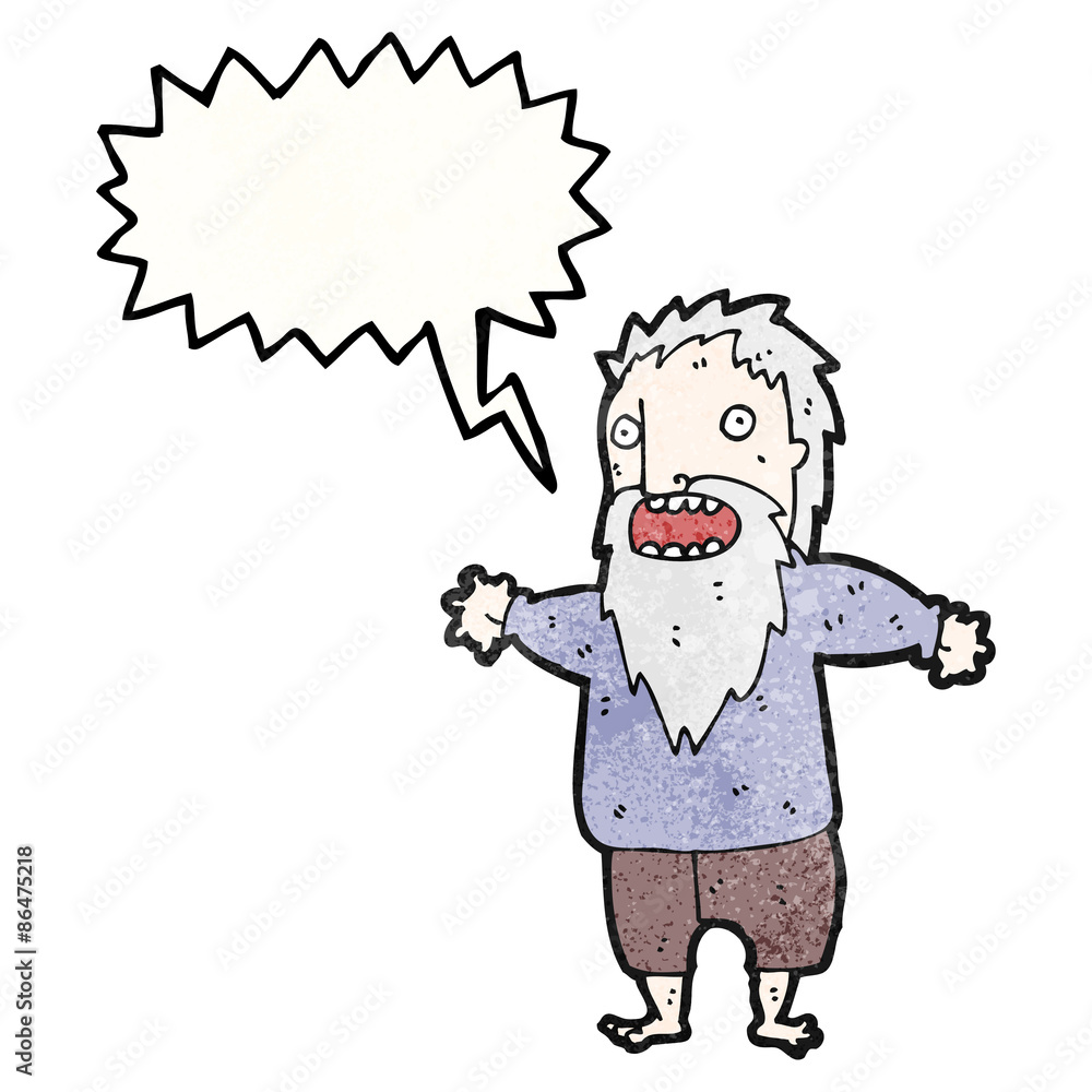 Obraz premium shouting old man cartoon