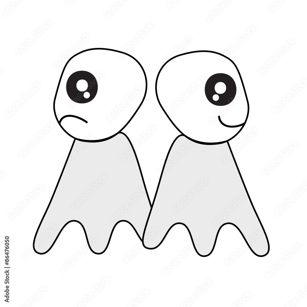 abstract cartoon sad and smile abstract cartoon sad and smile