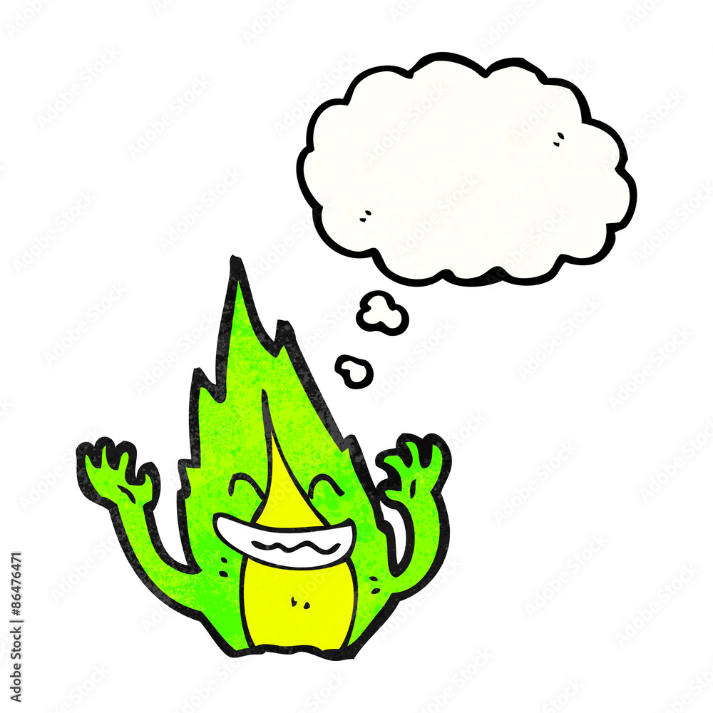 Fototapeta premium cartoon little flame