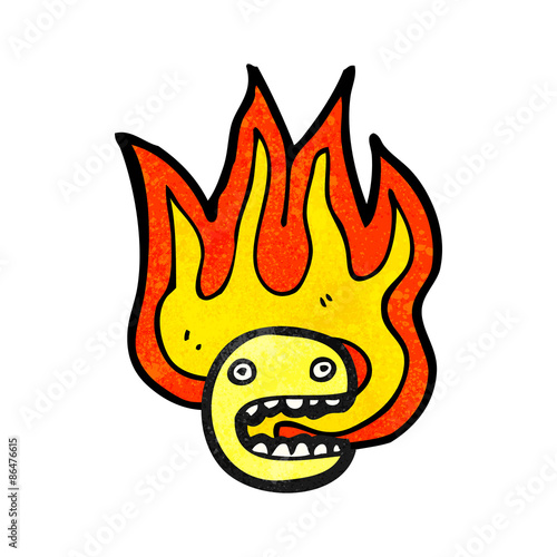 Fototapeta Naklejka Na Ścianę i Meble -  flaming face symbol cartoon