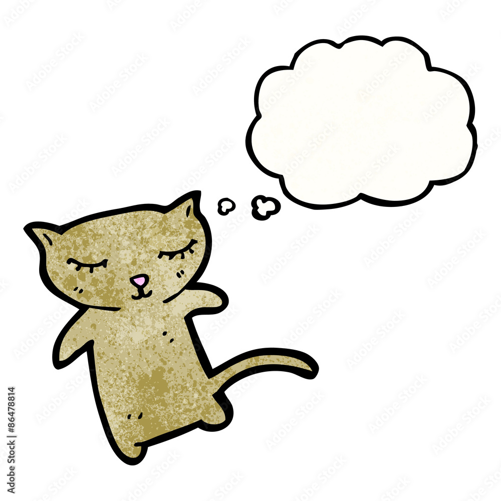 cartoon cat with thought bubble cartoon cat with thought bubble
