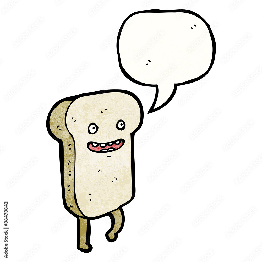 slice of bread cartoon character slice of bread cartoon character