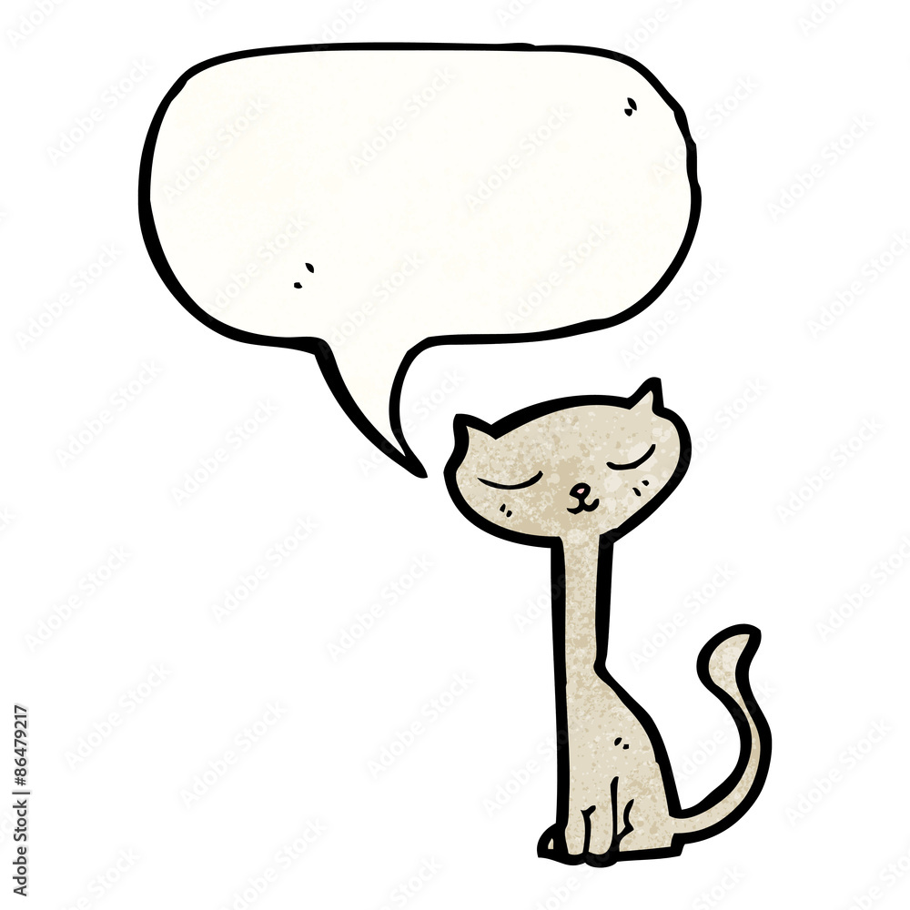 cute cartoon cat with speech bubble cute cartoon cat with speech bubble