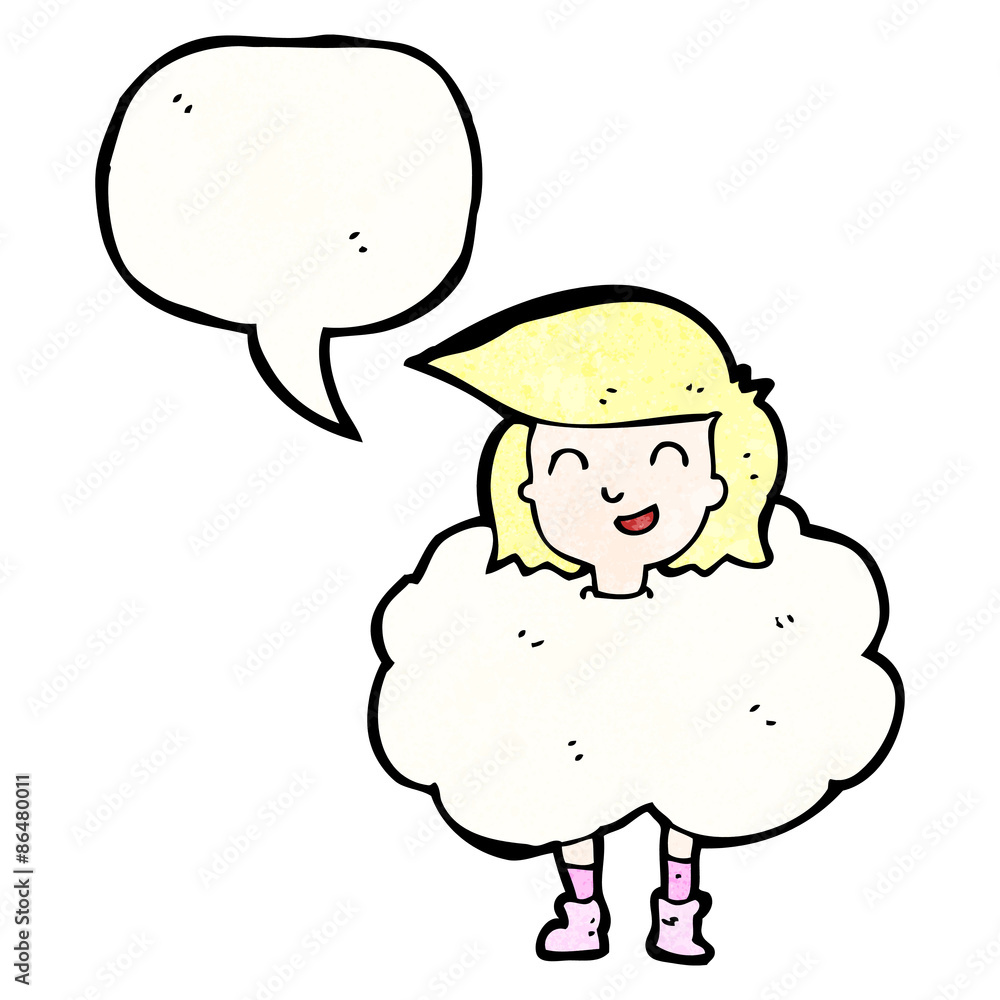 Fototapeta premium cartoon girl talking