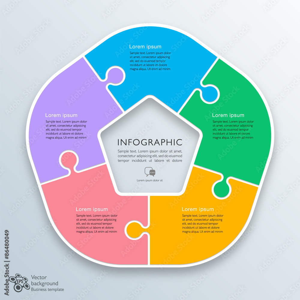 Infographics Vector Background 5-Step Process Infographics Vector Background 5-Step Process
