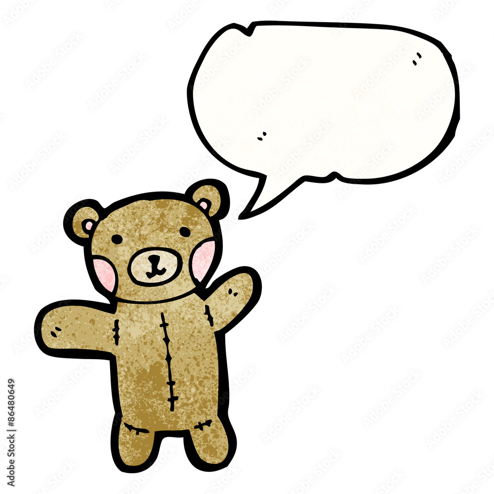 cartoon teddy bear with speech bubble cartoon teddy bear with speech bubble