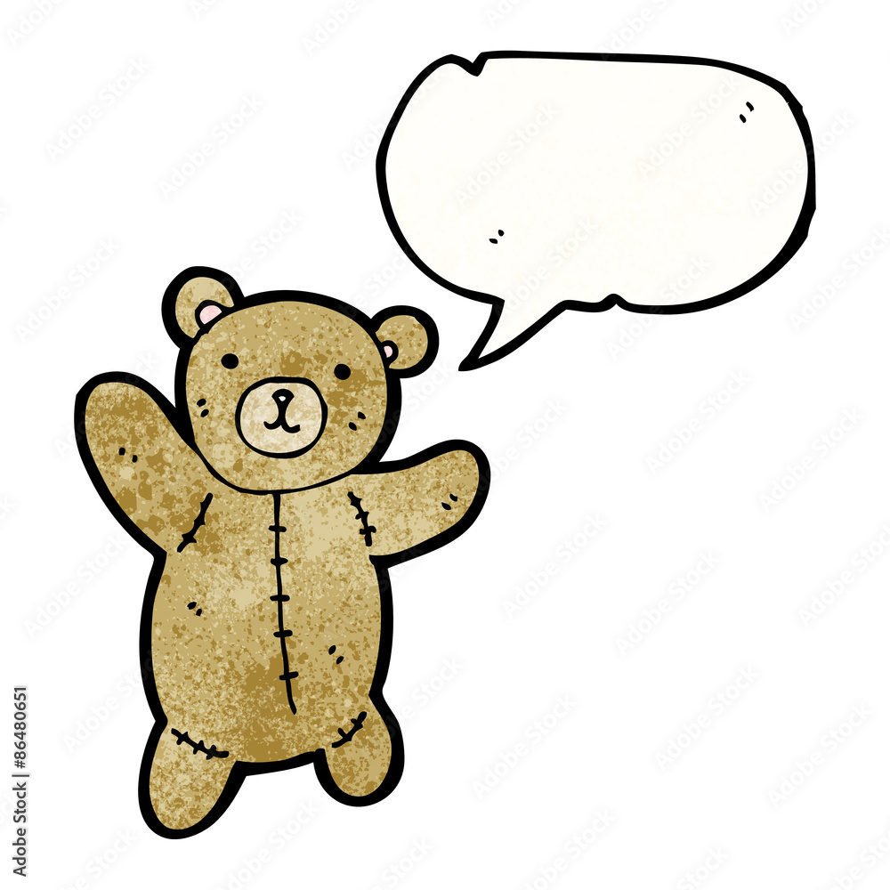 cartoon teddy bear with speech bubble cartoon teddy bear with speech bubble