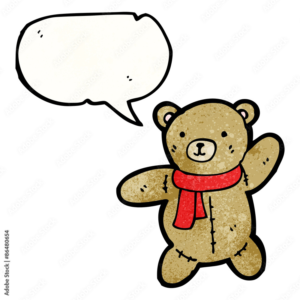 cartoon teddy bear with speech bubble cartoon teddy bear with speech bubble