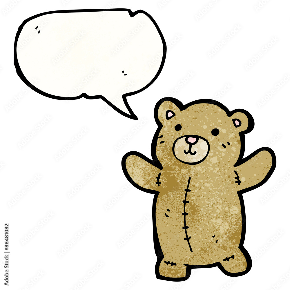 cartoon teddy bear with speech bubble cartoon teddy bear with speech bubble