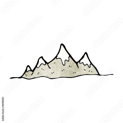 cartoon mountain range