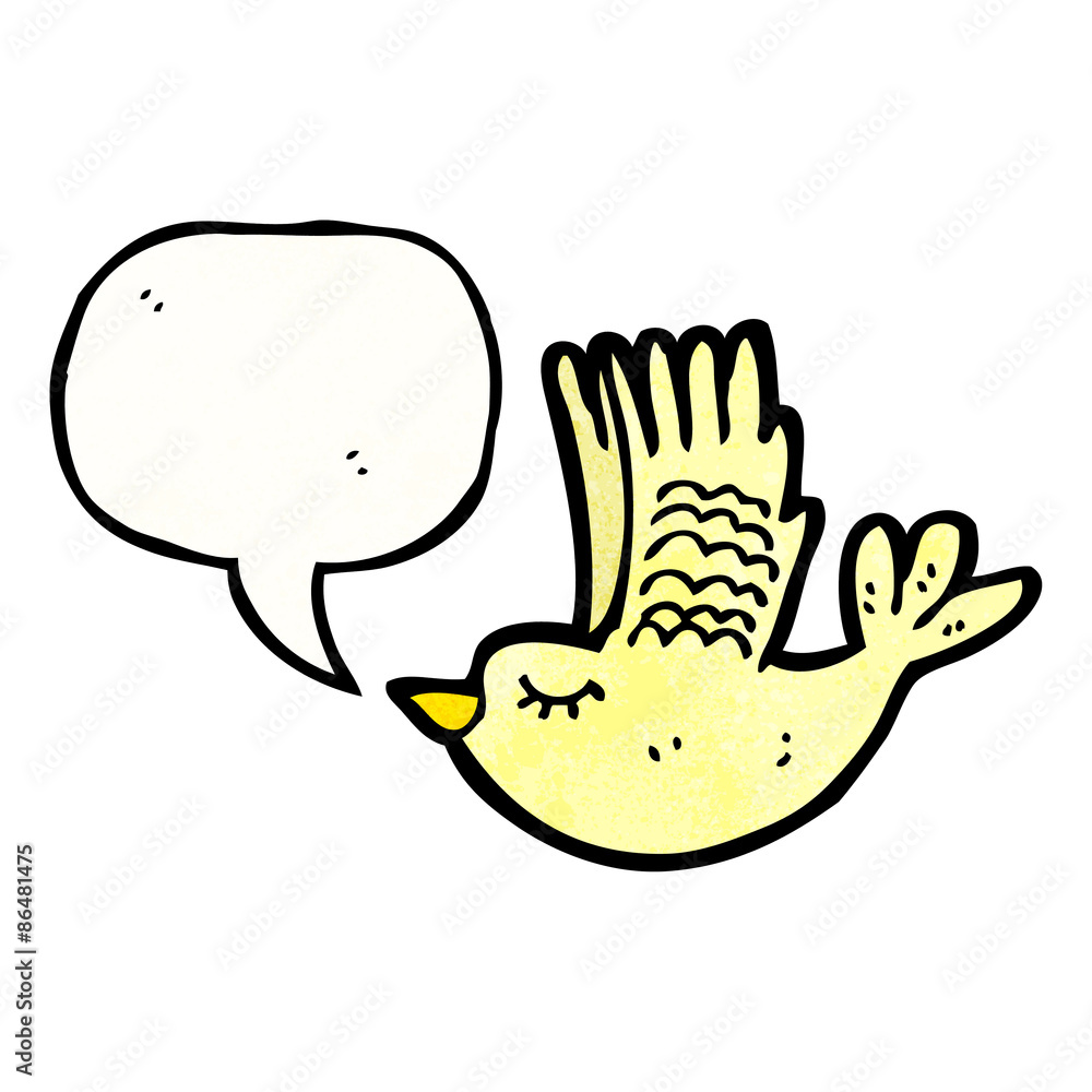 Obraz premium cute flying bird cartoon