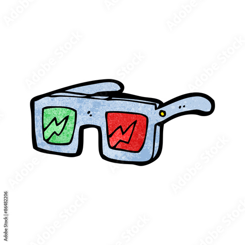 3d glasses cartoon