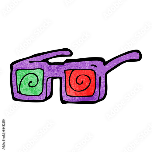 3d glasses cartoon