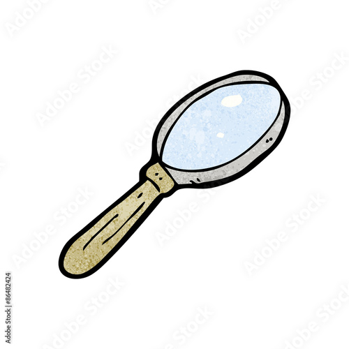 cartoon magnifying glass