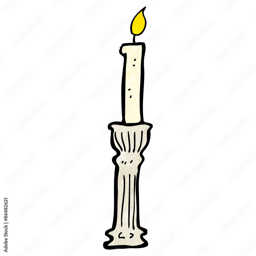 Obraz premium old candlestick cartoon