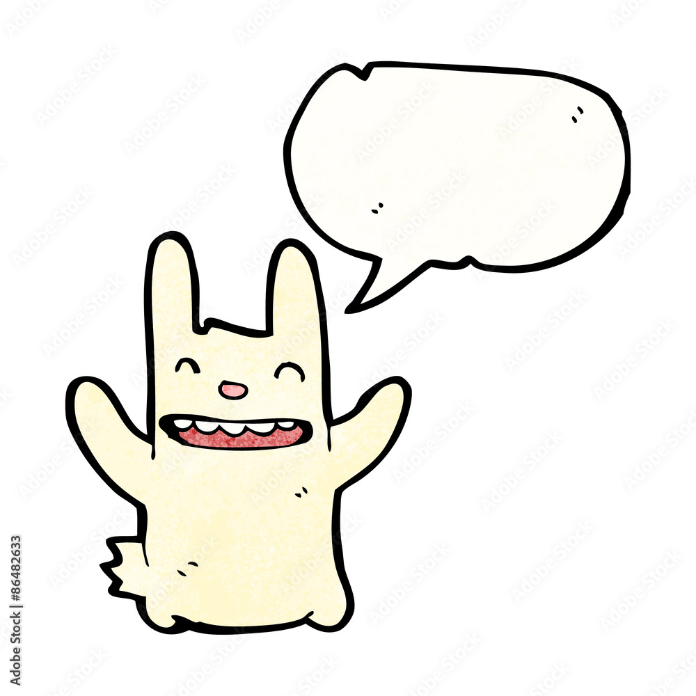 cartoon rabbit with speech bubble cartoon rabbit with speech bubble