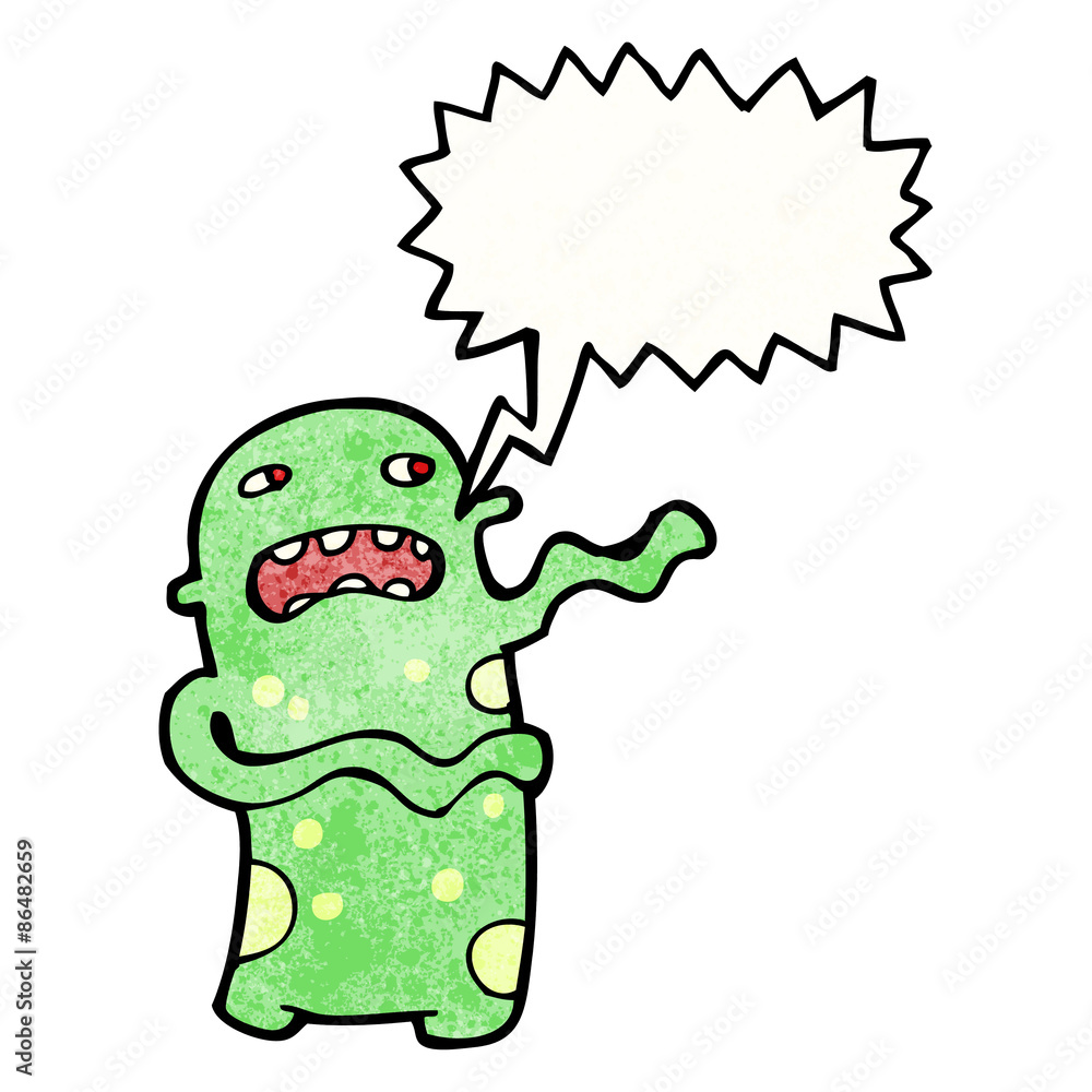 Obraz premium shouting monster cartoon