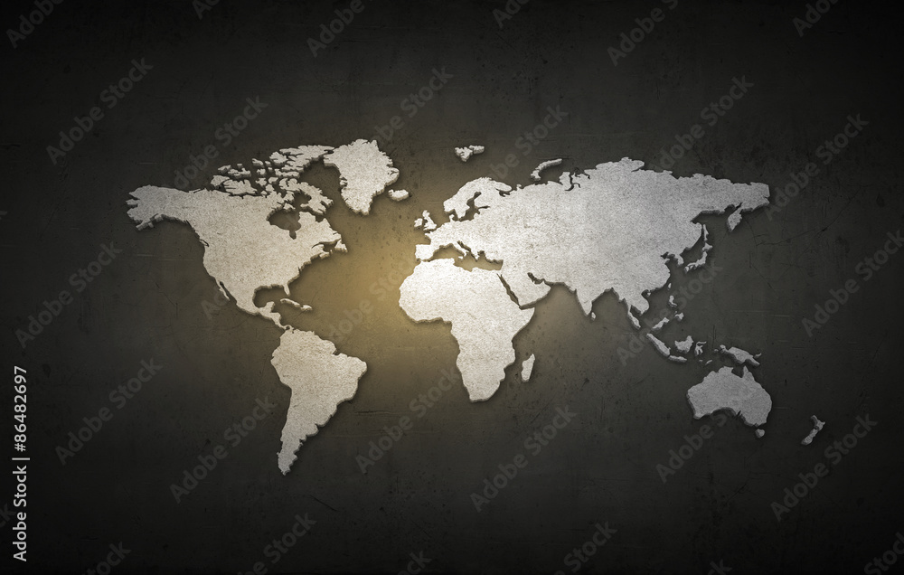 Naklejka premium World map