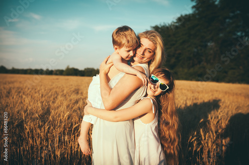 Happy family.  photo