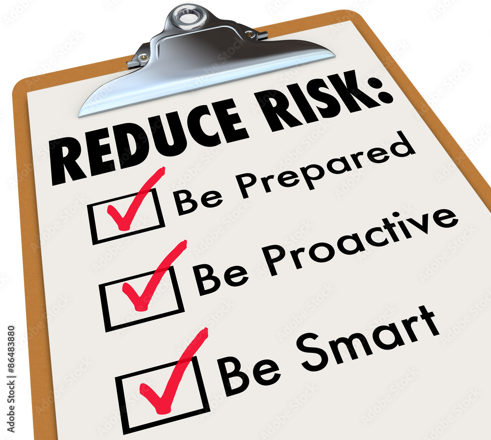 Reduce Risk Be Prepared Proactive Smart Checklist Clipboard Reduce Risk Be Prepared Proactive Smart Checklist Clipboard