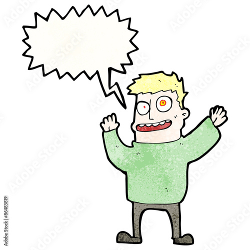 shouting mad man cartoon