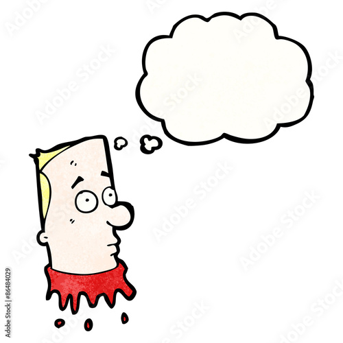 gross severed head cartoon