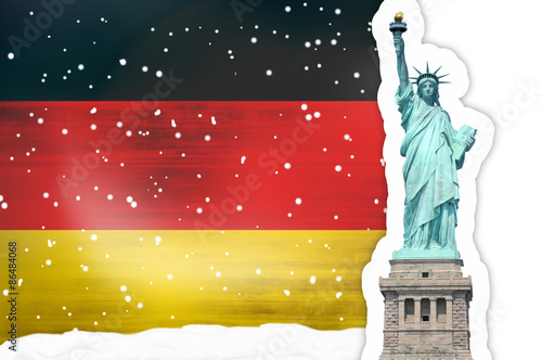 Germany Flag Snowflakes Sta...