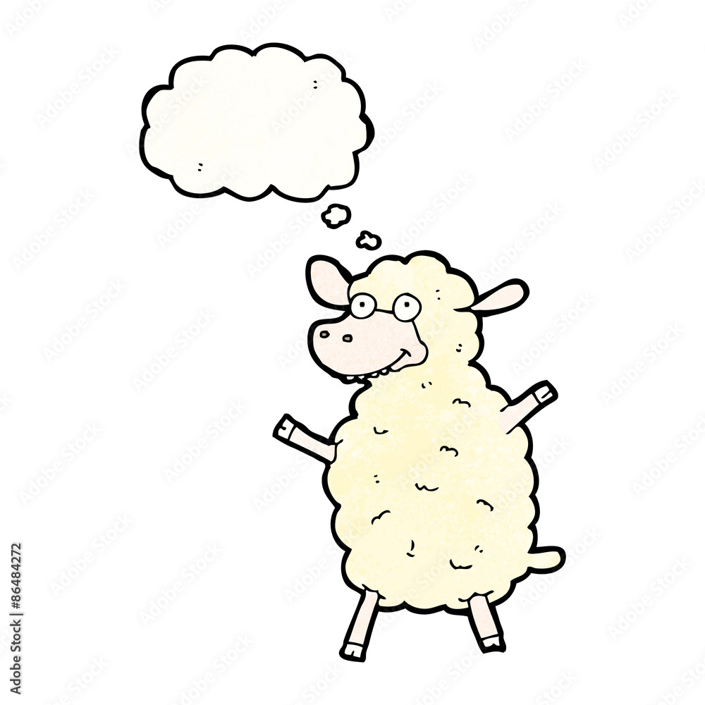 Fototapeta premium happy sheep cartoon