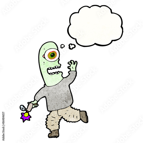 cartoon spaceman with ray gun