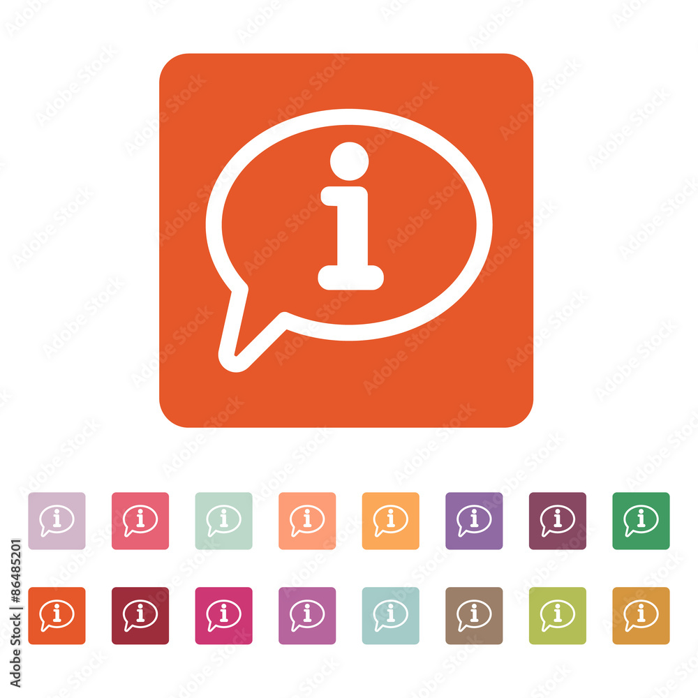 The information icon. Info and faq symbol. Flat Vector illustration The information icon. Info and faq symbol. Flat Vector illustration