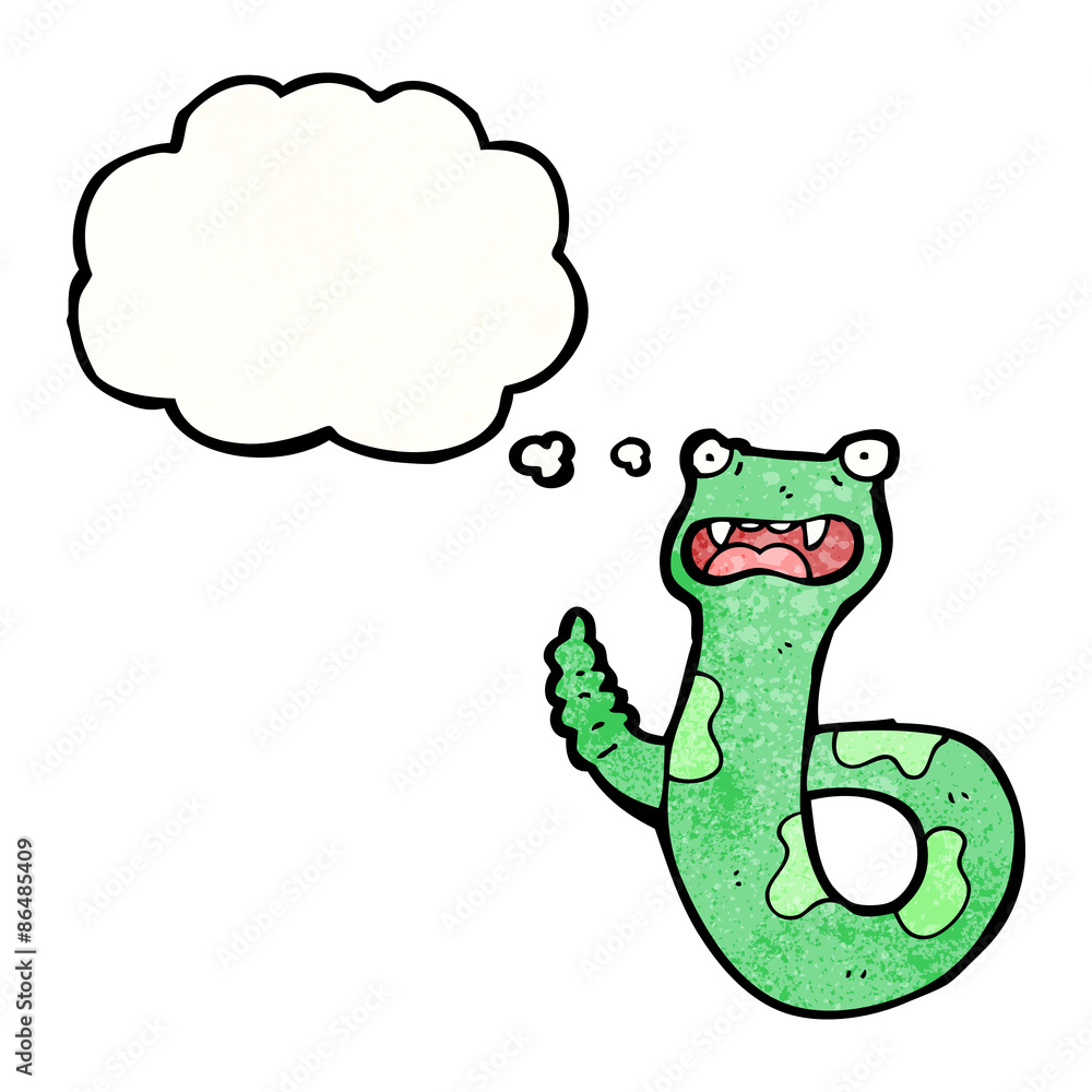 cartoon snake with thought bubble cartoon snake with thought bubble