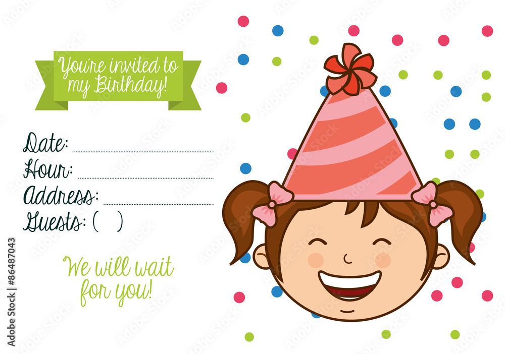 Fototapeta premium birthday invitation