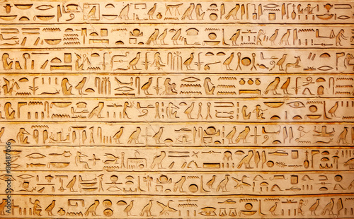 Fotografia Hieroglyphs on the wall